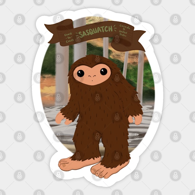 Sasquatch! Travel Plaque Sticker by Meowlentine